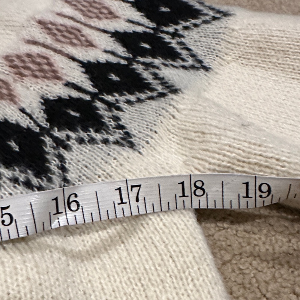 Lucky Brand Ivory and Black Geometric Sweater - Picture 6 of 7